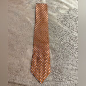 Salvatore Ferragamo Mens Orange Silk Tie